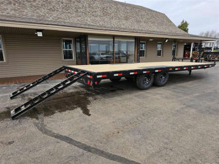 New 2026 PJ 102"x24' BP 8" I-Beam Deckover Trailer - F8