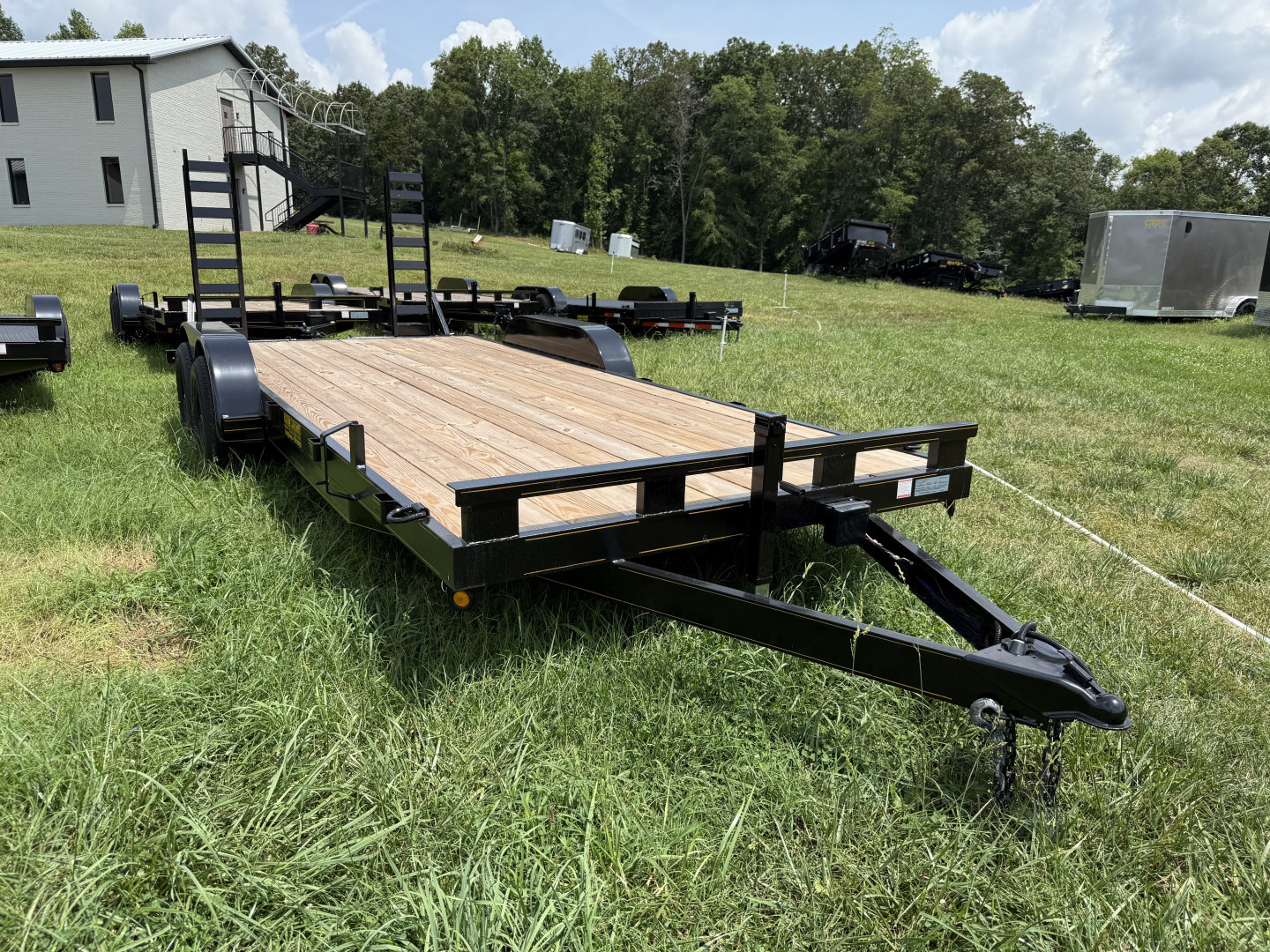 New 2025 P & T Trailers 10K 17+3 ST UP RMPS WOOD 2 BRAKE Utility Trailer