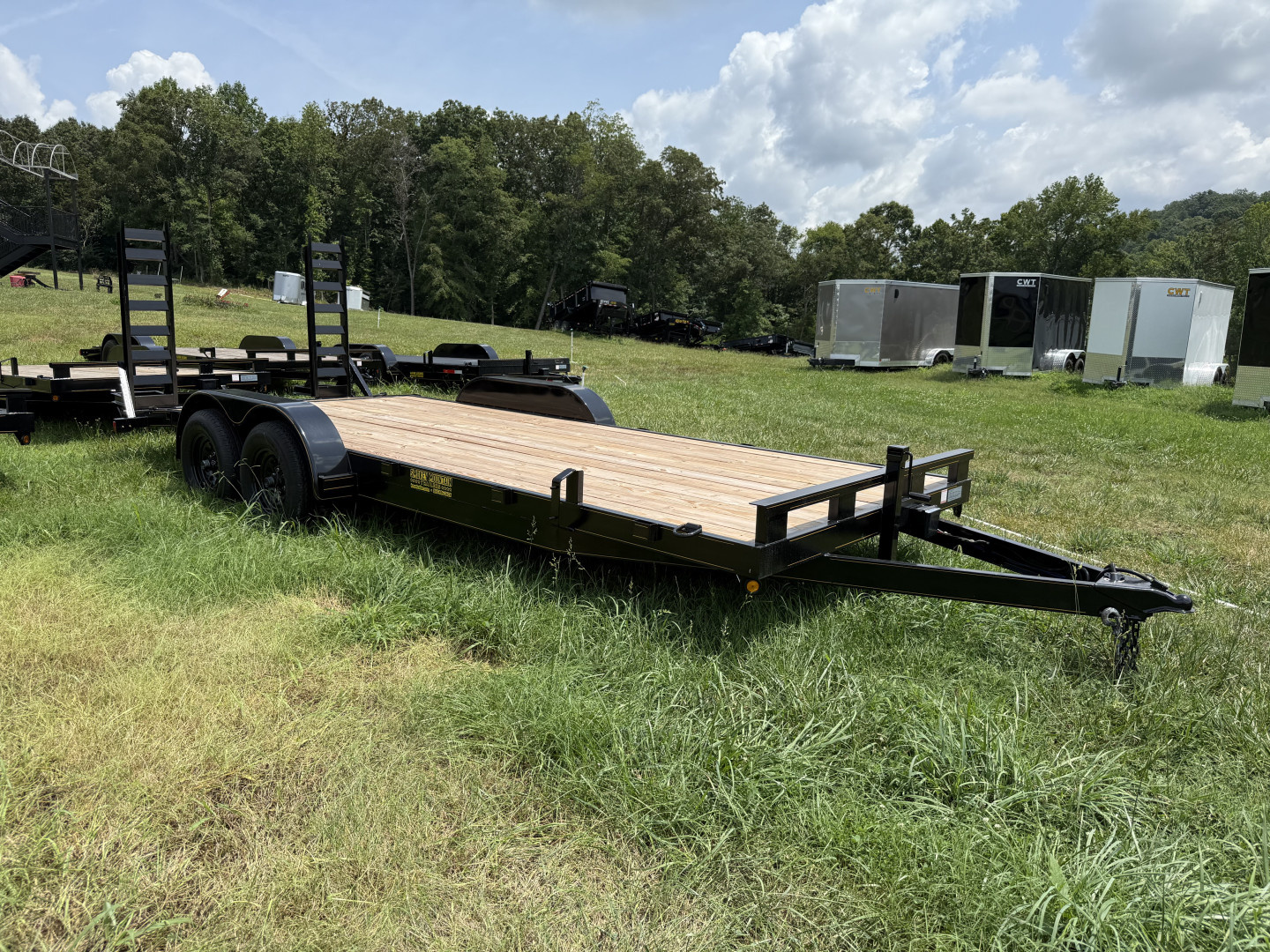 New 2025 P & T Trailers 10K 17+3 ST UP RMPS WOOD 2 BRAKE Utility Trailer