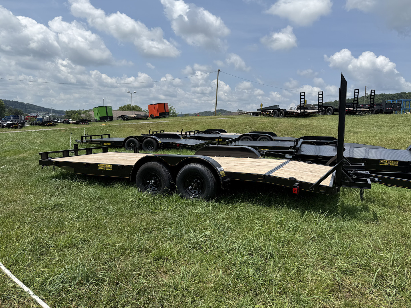 New 2025 P & T Trailers 10K 17+3 ST UP RMPS WOOD 2 BRAKE Utility Trailer