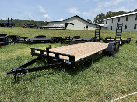 New 2025 P & T Trailers 10K 17+3 ST UP RMPS WOOD 2 BRAKE Utility Trailer