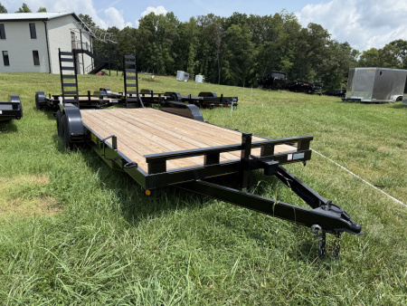 New 2025 P & T Trailers 10K 17+3 ST UP RMPS WOOD 2 BRAKE Utility Trailer