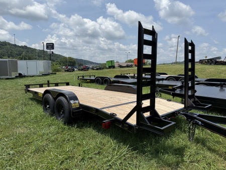 New 2025 P & T Trailers 10K 17+3 ST UP RMPS WOOD 2 BRAKE Utility Trailer
