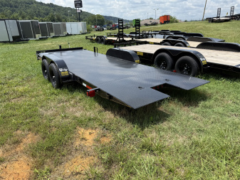 New 2025 P & T Trailers 10K 20' TILT CAR HAULER STEEL Car Hauler