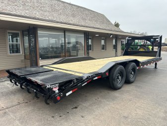 New 2026 PJ 102"x24' GN 6" Channel Super-Wide Equipment Trailer - B6