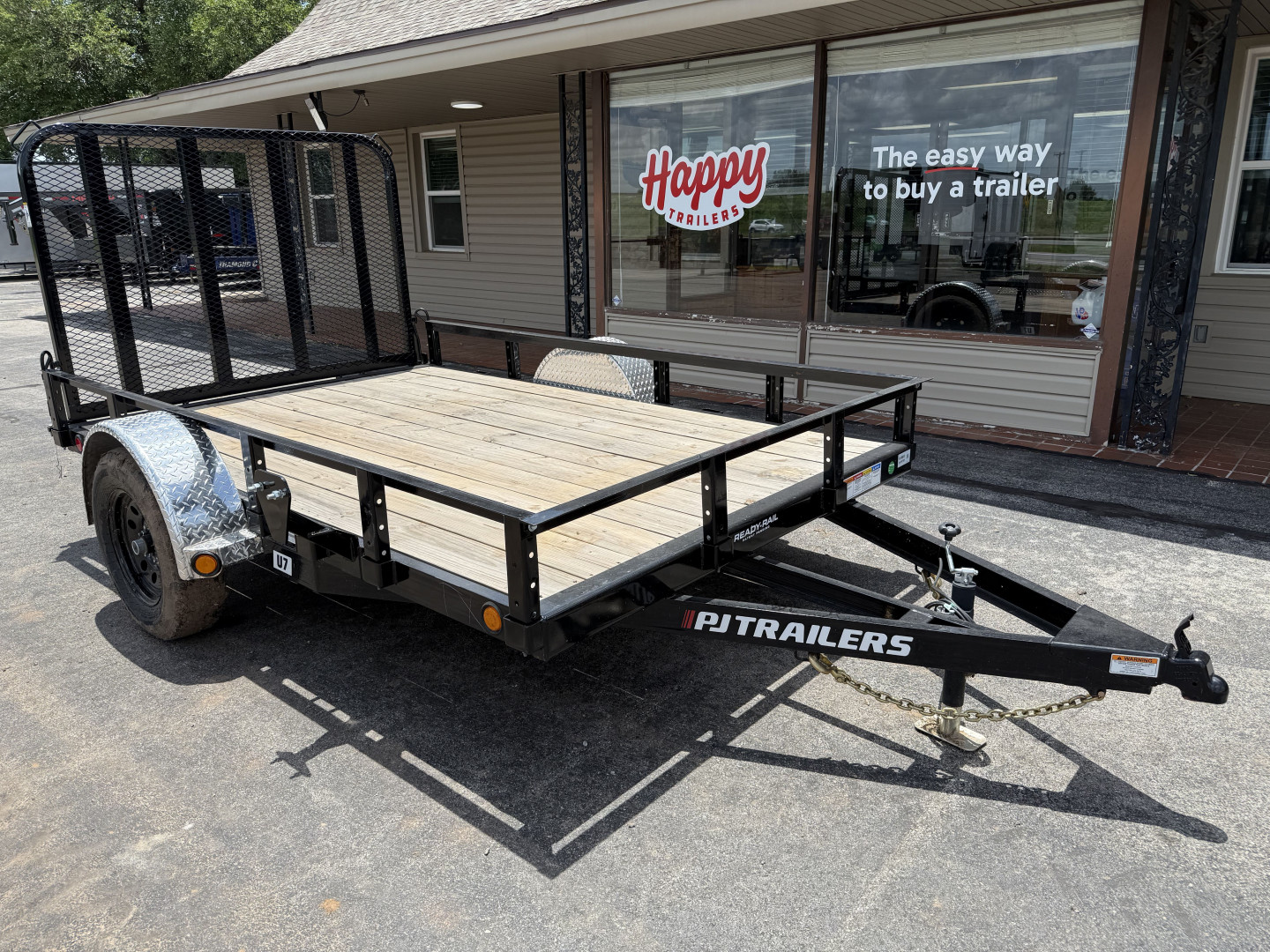 New 2025 PJ 77"x10' Single Axle Utility Trailer - U7