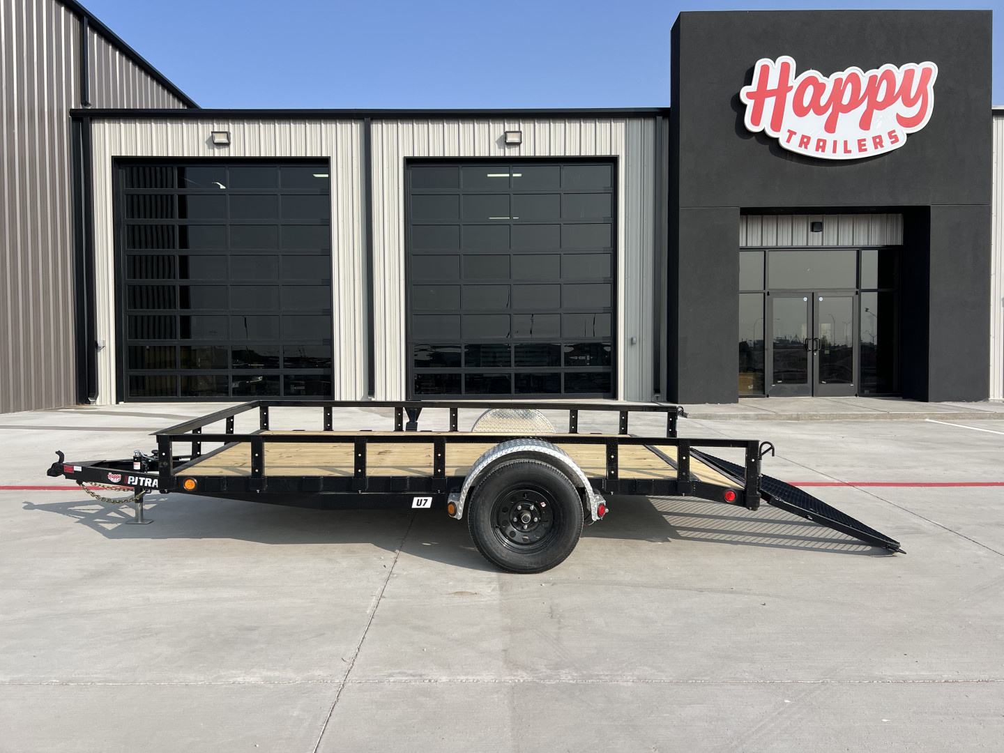New 2026 PJ 77"x12' Single Axle Utility Trailer - U7