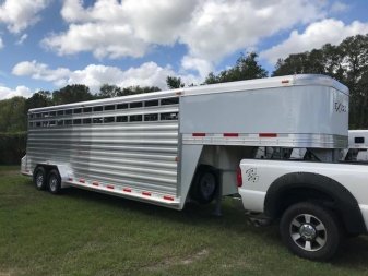 New 2025 EXISS TRAILERS STK 7024 Stock Trailer Stock / Stock Combo Traile