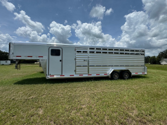 New 2025 EXISS TRAILERS STC 7026 Stock Combo Cattle Show Trailer