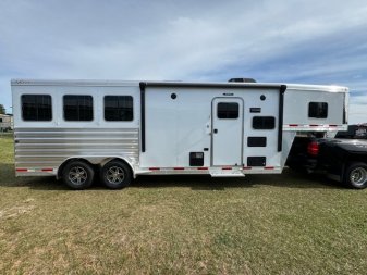 New 2024 EXISS TRAILERS Escape 7308 3H LQ IN STOCK Horse Trailer