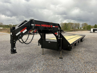 New 2025 MAXXD 102"X40' 40K *ENGINEERED FRAME* HYD DOVE Gooseneck Flatbed Trailer *AIR RIDE*