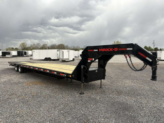 New 2025 MAXXD 102"X40' 40K *ENGINEERED FRAME* HYD DOVE Gooseneck Flatbed Trailer *AIR RIDE*