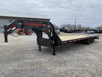 New 2025 MAXXD 102"X30' 22.5K Gooseneck Flatbed Trailer *ENGINEERED FRAME*
