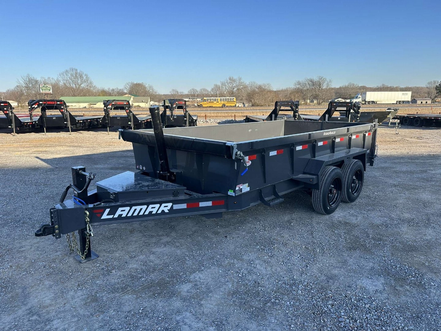 New 2025 Lamar 83" x 14' 16k Low-Pro Dump Trailer