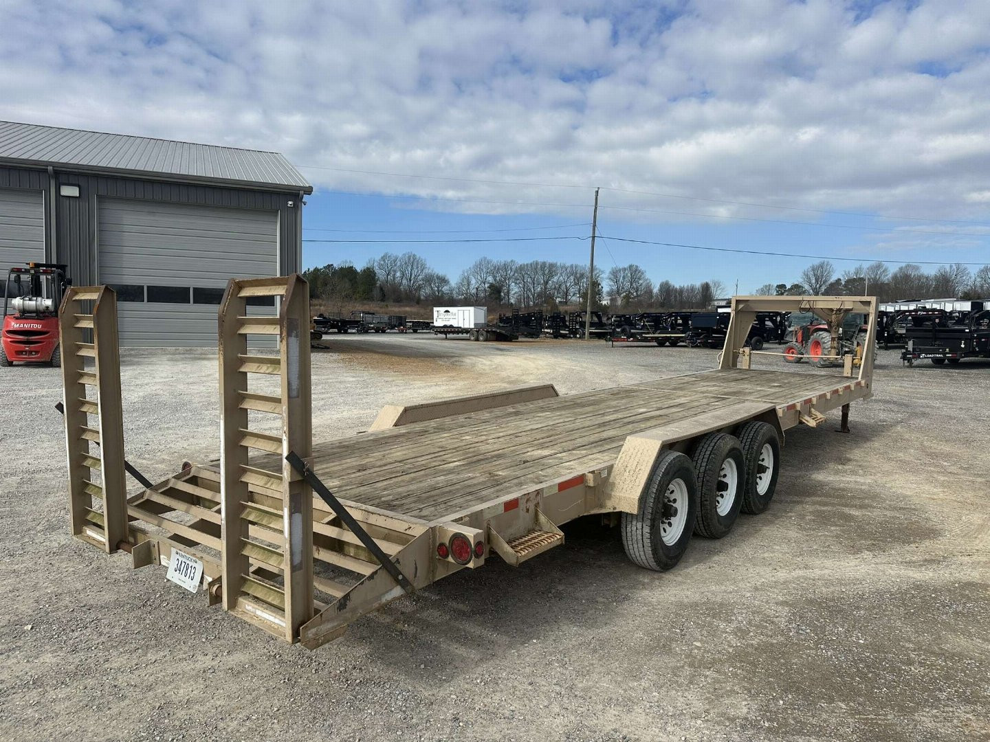 Used 2013 Dell Rapids Custom 83"x30' 21k Gooseneck Equipment Trailer