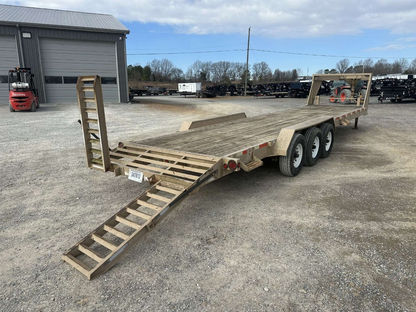 Used 2013 Dell Rapids Custom 83"x30' 21k Gooseneck Equipment Trailer