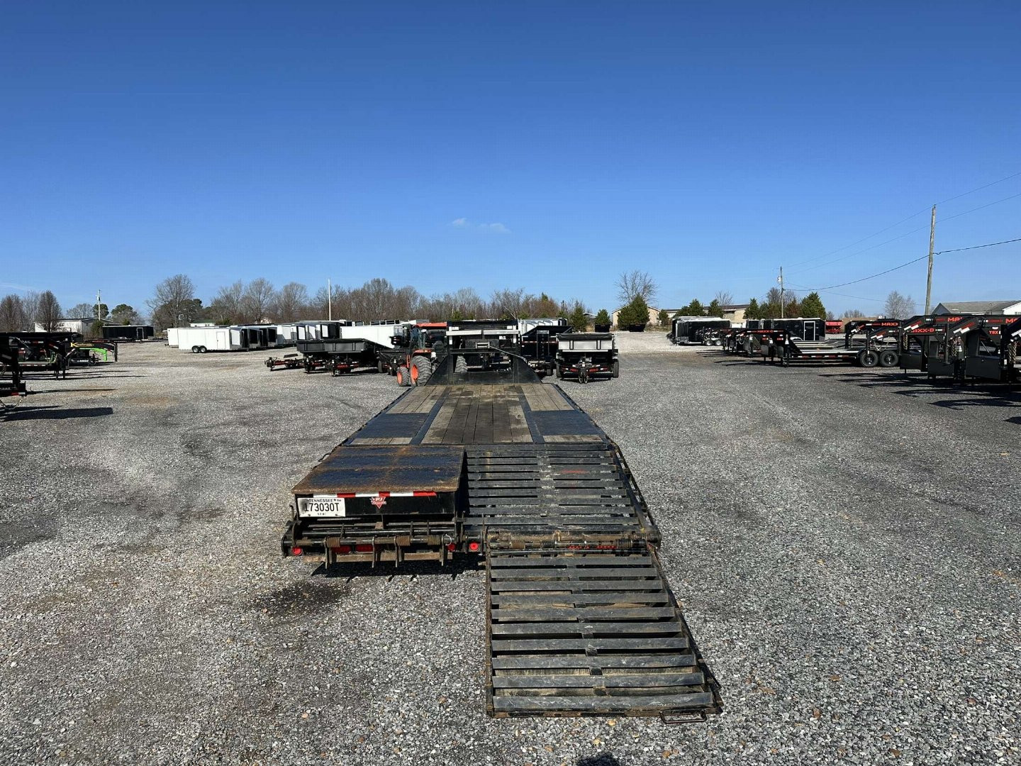 Used 2021 102"x25' PJ 22k Gooseneck Flatbed Trailer