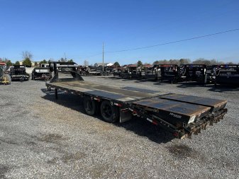 Used 2021 102"x25' PJ 22k Gooseneck Flatbed Trailer
