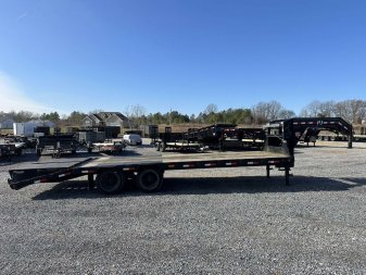 Used 2021 102"x25' PJ 22k Gooseneck Flatbed Trailer