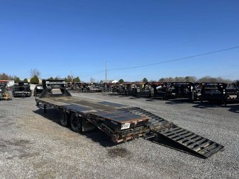 Used 2021 102"x25' PJ 22k Gooseneck Flatbed Trailer