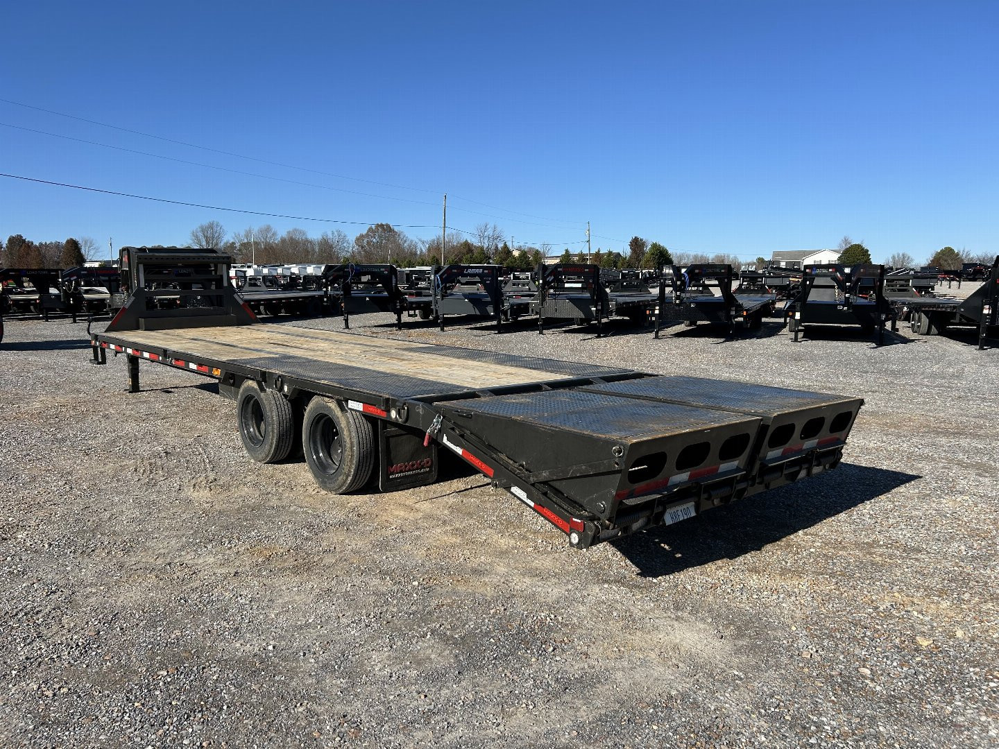 Used 2024 MAXXD 102"X28' 30K Gooseneck Flatbed Trailer