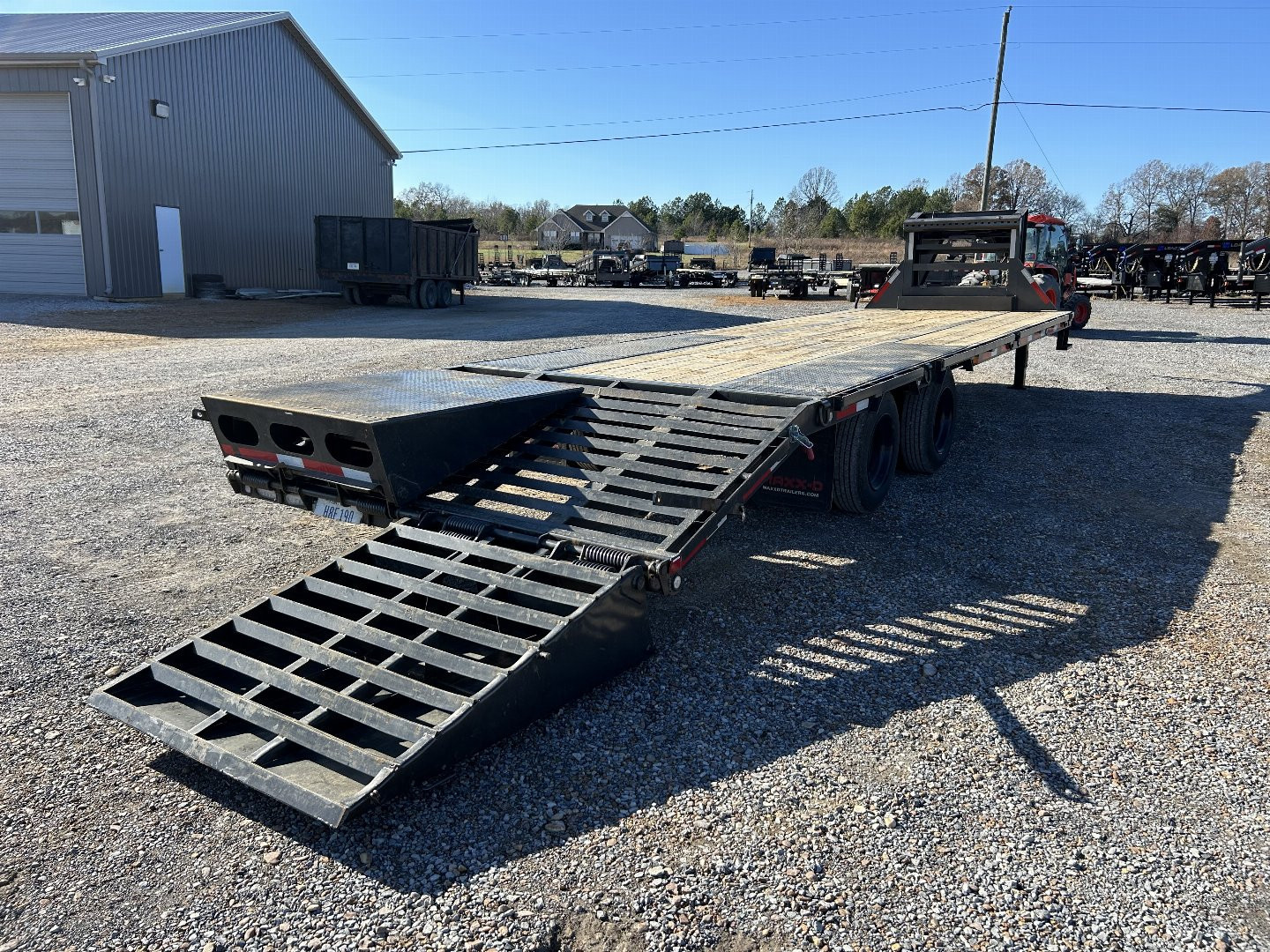 Used 2024 MAXXD 102"X28' 30K Gooseneck Flatbed Trailer