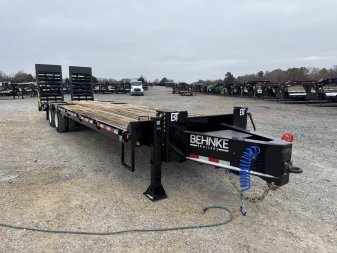 New 2025 Behnke 102"x31' 45k Pintle Hitch Tag Trailer *AIR RAMPS*