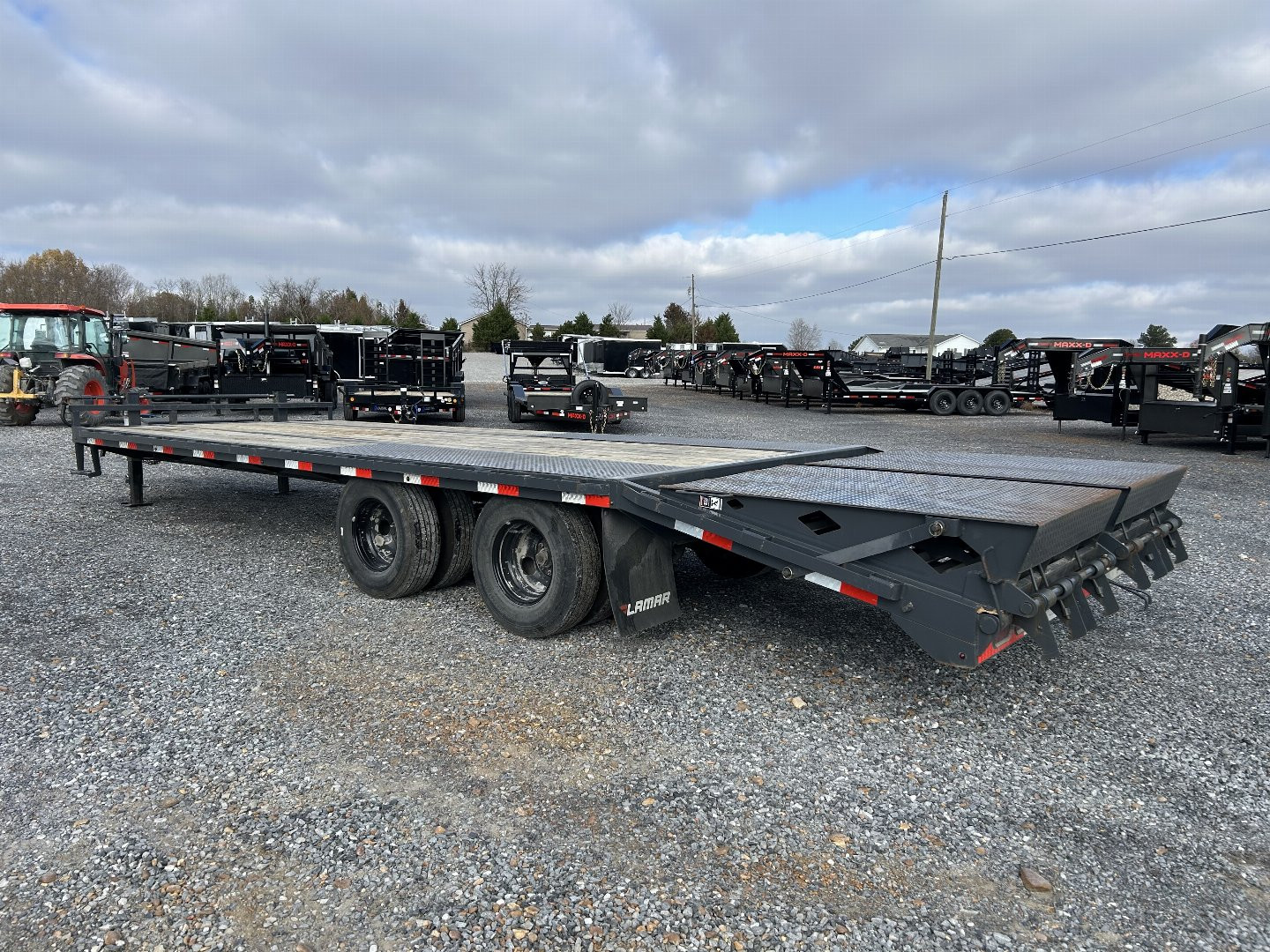 Used 2023 Lamar Trailers 102" x 25' 20k Flatbed Trailer