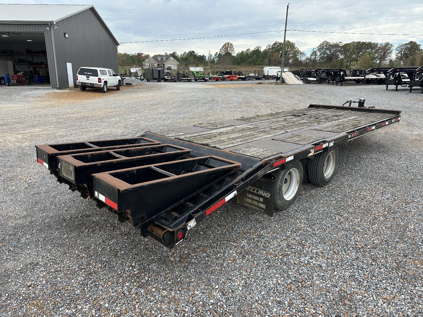 Used 2015 Felling Trailers FT-30-2 Flatbed Trailer