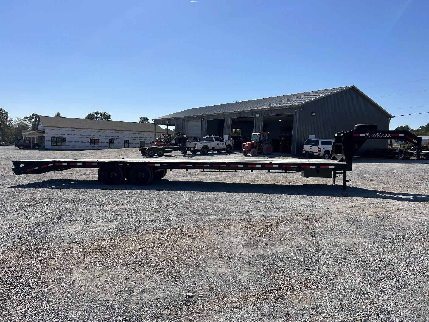 Used 2024 RawMaxx 102"x40' 23.9k Gooseneck Flatbed Trailer