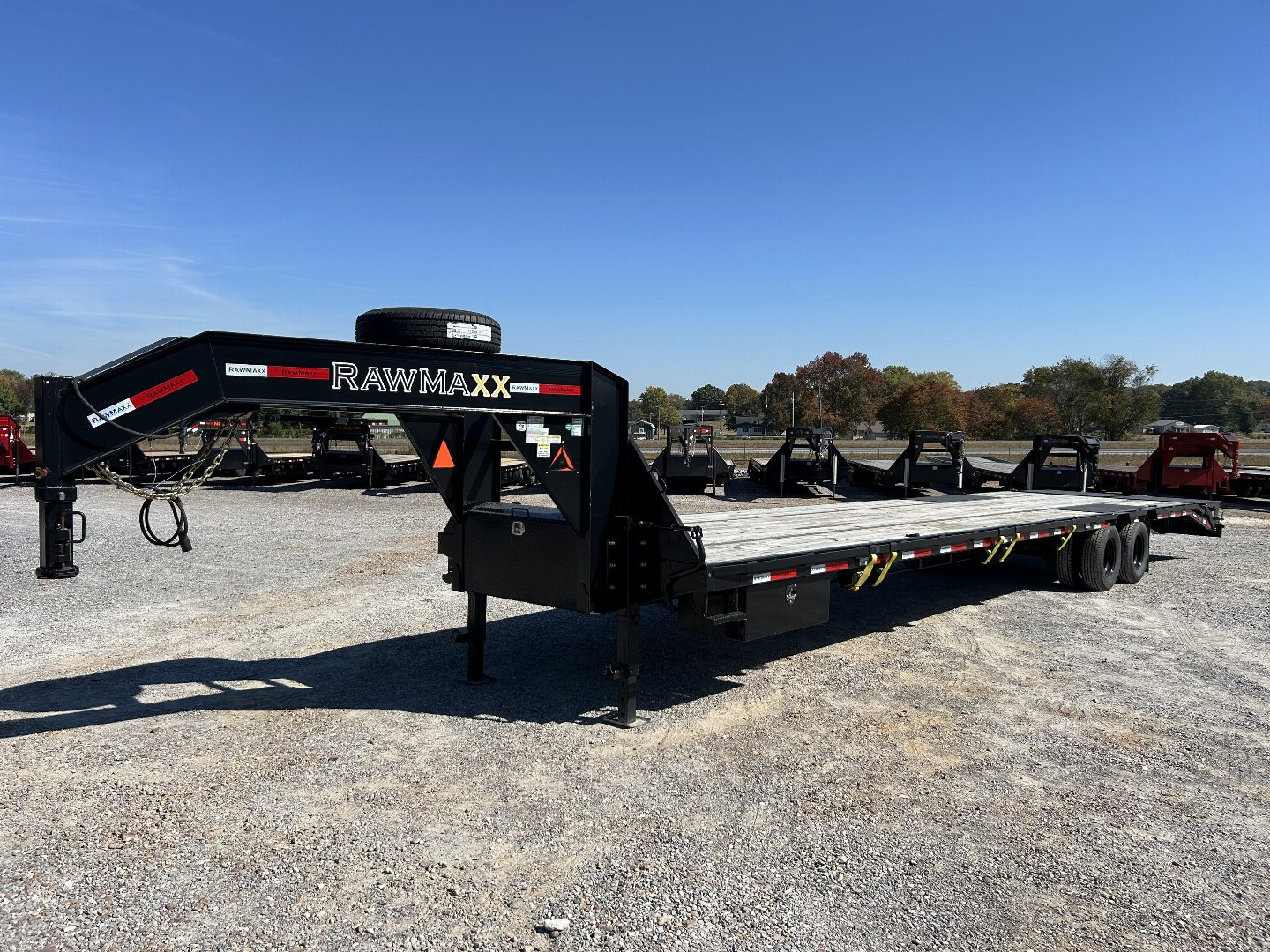 Used 2024 RawMaxx 102"x40' 23.9k Gooseneck Flatbed Trailer