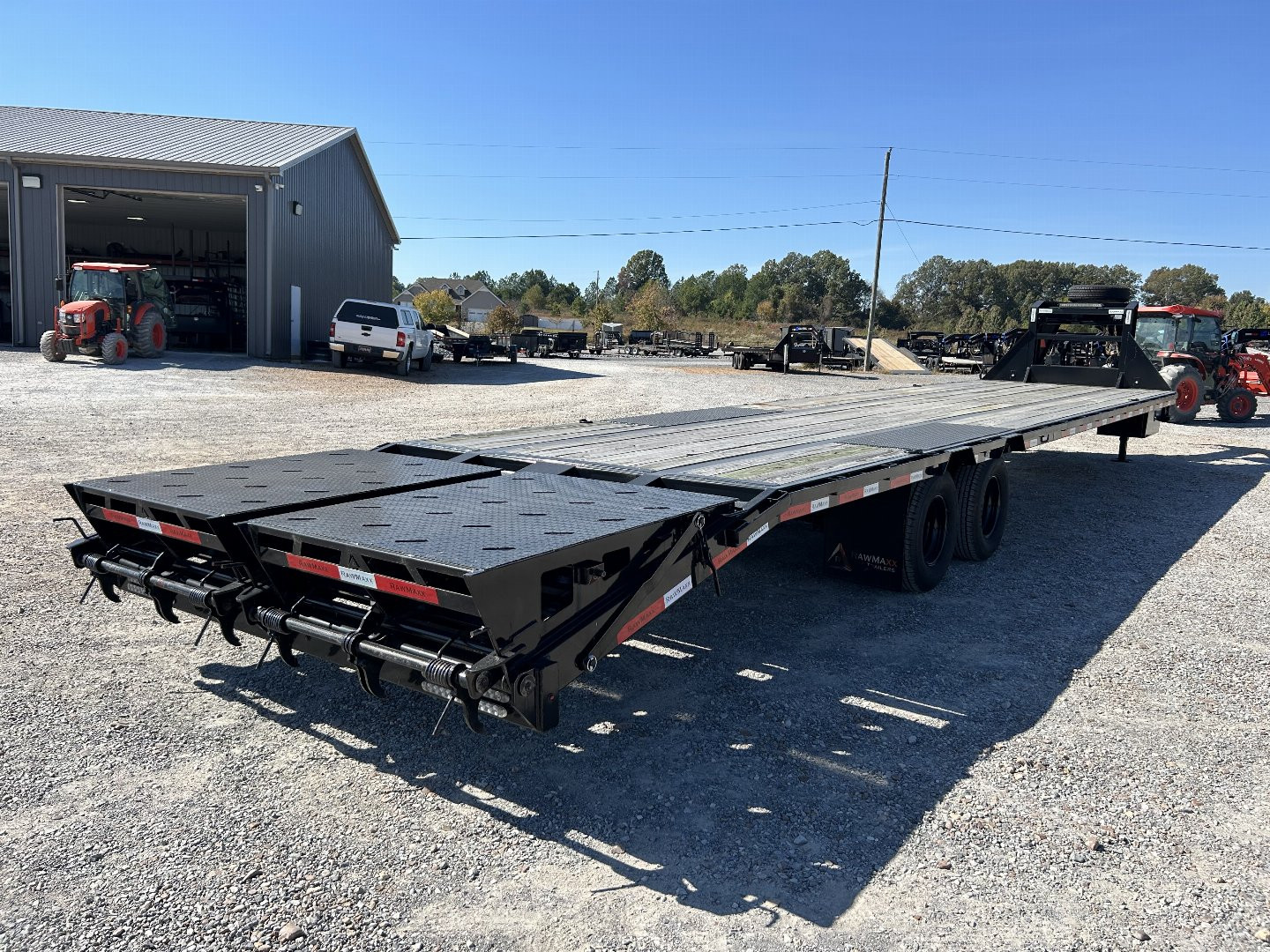 Used 2024 RawMaxx 102"x40' 23.9k Gooseneck Flatbed Trailer