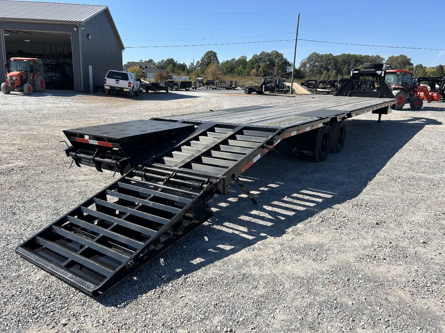 Used 2024 RawMaxx 102"x40' 23.9k Gooseneck Flatbed Trailer
