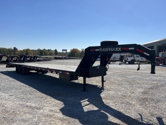 Used 2024 RawMaxx 102"x40' 23.9k Gooseneck Flatbed Trailer