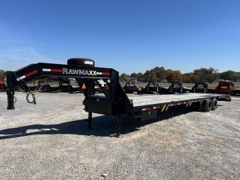 Used 2024 RawMaxx 102"x40' 23.9k Gooseneck Flatbed Trailer