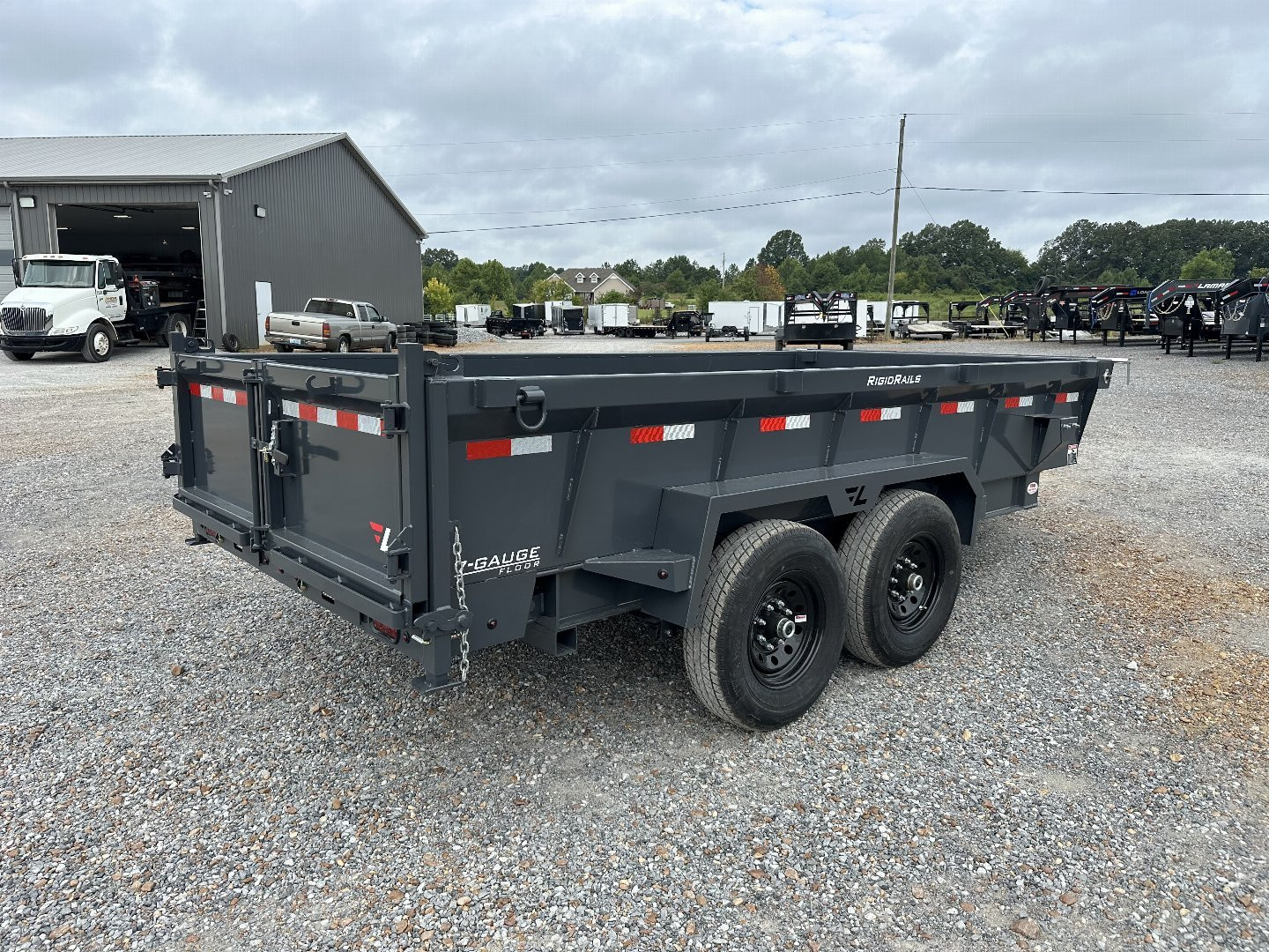 New 2025 Lamar 83" x 14' 14k Low-Pro Dump Trailer