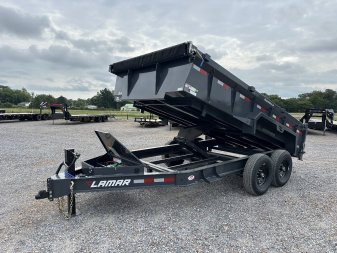 New 2025 Lamar 83" x 14' 14k Low-Pro Dump Trailer