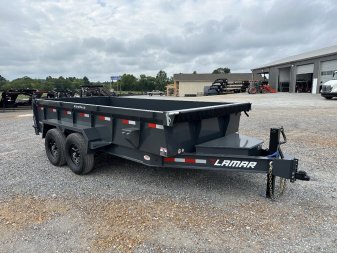 New 2025 Lamar 83" x 14' 14k Low-Pro Dump Trailer