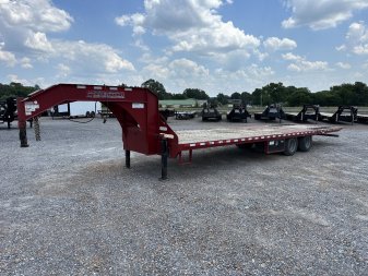 Used 2018 Midsota 32' HYDRO DOVE HYDRO JACKS Gooseneck Flatbed Trailer