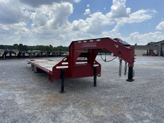 Used 2018 Midsota 32' HYDRO DOVE HYDRO JACKS Gooseneck Flatbed Trailer