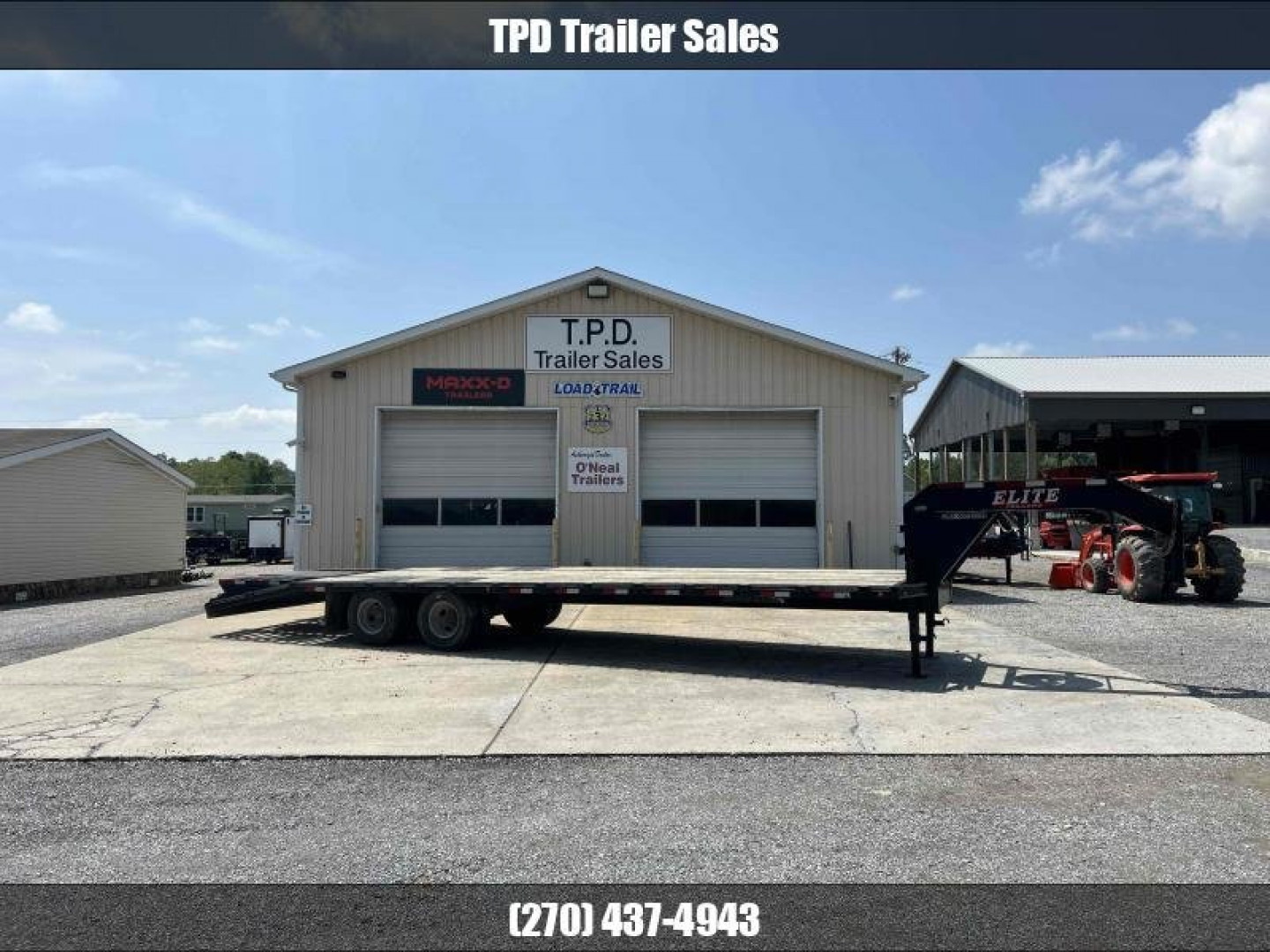Used 2017 Elite Trailers 25+5 Flatbed Trailer