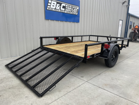 New 2025 DAVIDSON 83X12 SINGLE AXLE PIPE TOP UTILITY W/4' GATE