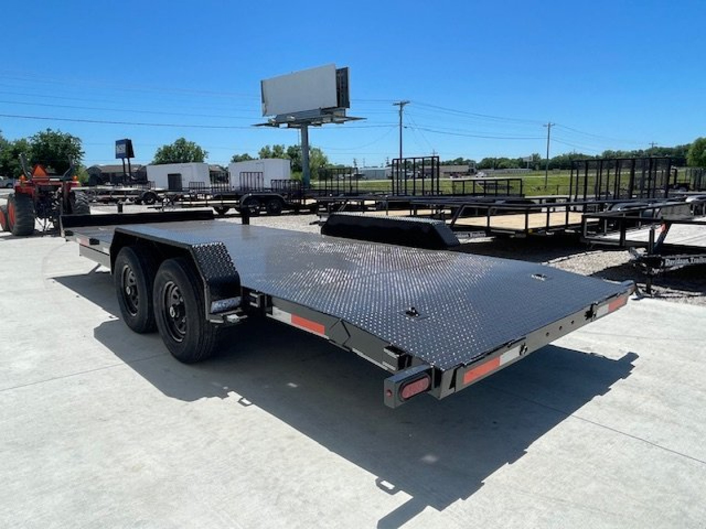 New 2025 DAVIDSON 83X20 STEEL FLOOR CAR HAULER W/ (2) 5200lb AXLES, GVWR 9900#