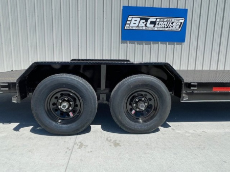 New 2025 DAVIDSON 83X20 STEEL FLOOR CAR HAULER W/ (2) 5200lb AXLES, GVWR 9900#