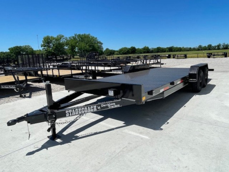 New 2025 DAVIDSON 83X20 STEEL FLOOR CAR HAULER W/ (2) 5200lb AXLES, GVWR 9900#