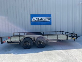 New 2025 DAVIDSON 83X16 TANDEM AXLE, ANGLE TOP W/PULL OUT RAMPS, WRAPPED TONGUE, BRAKES