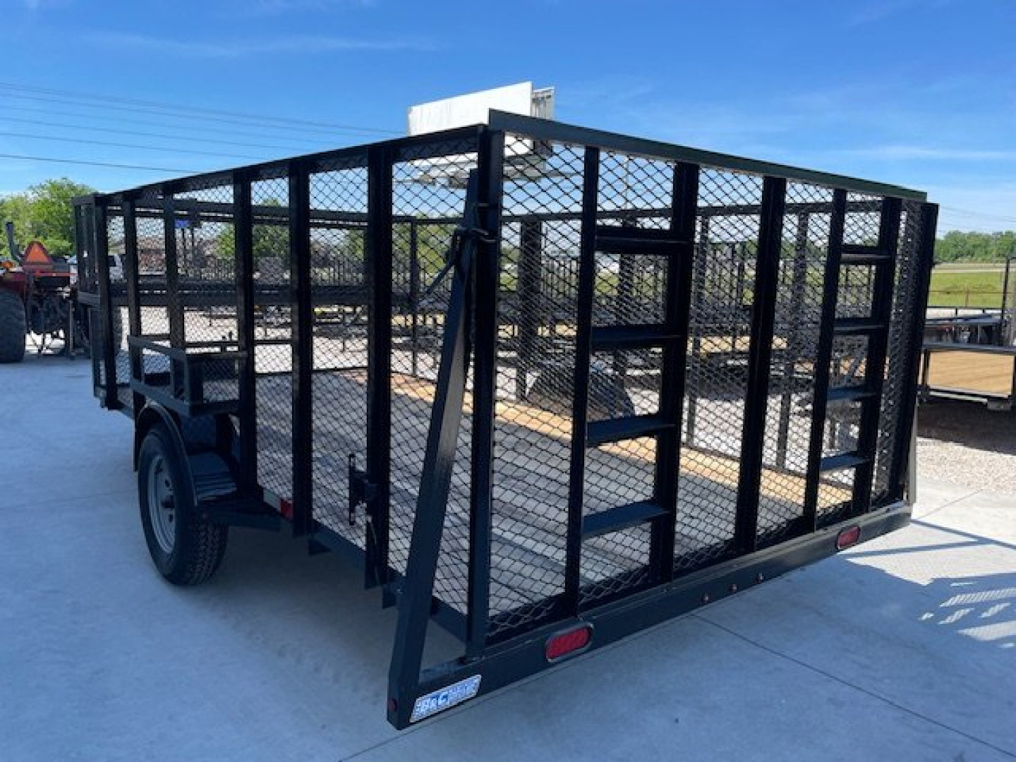 New 2025 C&M 82X14 SINGLE AXLE LANDSCAPE W/ 4' WALLS & GATE