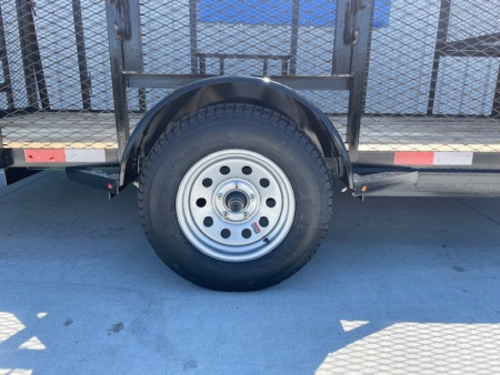 New 2025 C&M 82X14 SINGLE AXLE LANDSCAPE W/ 4' WALLS & GATE