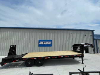 New 2025 DAVIDSON 102X25 (20+5) GOOSENECK DECKOVER, MONSTER RAMPS, 5' DOVE, (2) 7000lb AXLES, GVWR 14,000lbs