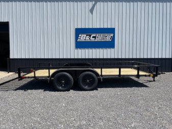 New 2025 DAVIDSON 83X18 TANDEM (2)AXLE PIPE TOP UTILITY TRAILER W/4' GATE